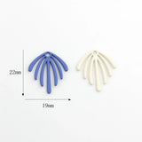 10pcs Zinc Alloy Spray Paint Hollow Leaves Flowers Charms for DIY Earrings