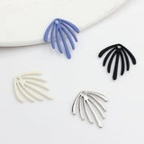 10pcs Zinc Alloy Spray Paint Hollow Leaves Flowers Charms for DIY Earrings