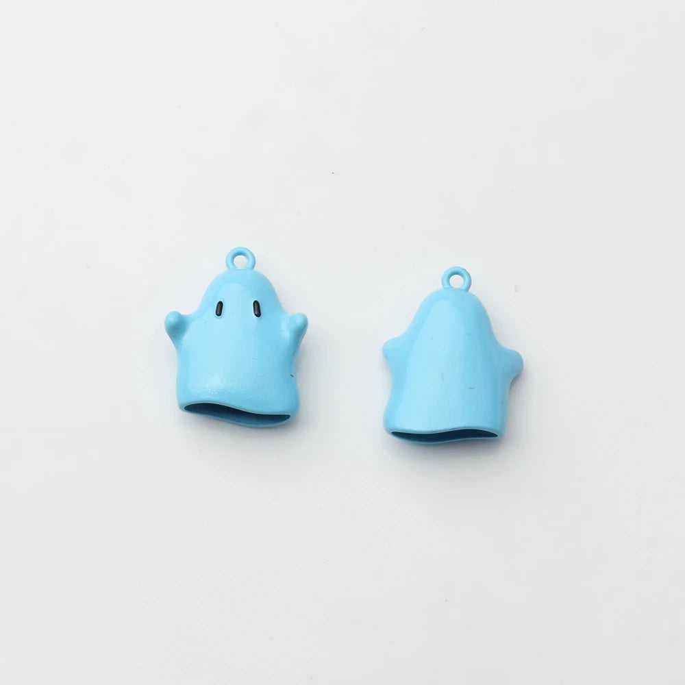 10pcs Zinc Alloy Enamel Halloween Ghost Charms for DIY Jewelry Making