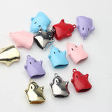 10pcs Zinc Alloy Enamel Halloween Ghost Charms for DIY Jewelry Making