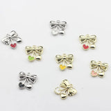 10pcs Zinc Alloy Bowknot Heart Cherry Enamel Charms for DIY Necklace Jewelry