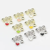 10pcs Zinc Alloy Bowknot Heart Cherry Enamel Charms for DIY Necklace Jewelry