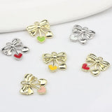 10pcs Zinc Alloy Bowknot Heart Cherry Enamel Charms for DIY Necklace Jewelry