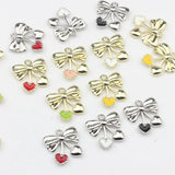 10pcs Zinc Alloy Bowknot Heart Cherry Enamel Charms for DIY Necklace Jewelry