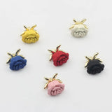10pcs Zinc Alloy Spray Lacquer Rose Flower Charms DIY Necklace Making