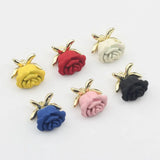 10pcs Zinc Alloy Spray Lacquer Rose Flower Charms DIY Necklace Making