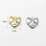 Zinc Alloy Heart Pendant Chain 10PCS DIY Necklace Making Finding Accessories
