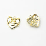 Zinc Alloy Heart Pendant Chain 10PCS DIY Necklace Making Finding Accessories