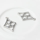 Creative Electroplate Square Pendant 10PCS/lot DIY Necklace Jewelry Making