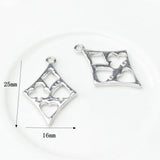 Creative Electroplate Square Pendant 10PCS/lot DIY Necklace Jewelry Making