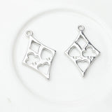 Creative Electroplate Square Pendant 10PCS/lot DIY Necklace Jewelry Making