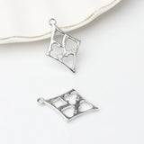 Creative Electroplate Square Pendant 10PCS/lot DIY Necklace Jewelry Making