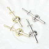 Zinc Alloy Longsword Skull Pendant 10PCS/lot DIY Necklace Jewelry Making