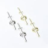Zinc Alloy Longsword Skull Pendant 10PCS/lot DIY Necklace Jewelry Making