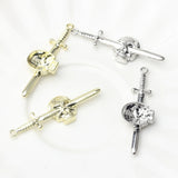 Zinc Alloy Longsword Skull Pendant 10PCS/lot DIY Necklace Jewelry Making