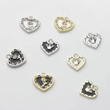 Enamel Rose Flower Charms Pendant for DIY Necklace Making