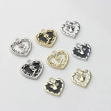 Enamel Rose Flower Charms Pendant for DIY Necklace Making