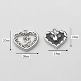 Enamel Rose Flower Charms Pendant for DIY Necklace Making