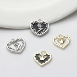 Enamel Rose Flower Charms Pendant for DIY Necklace Making