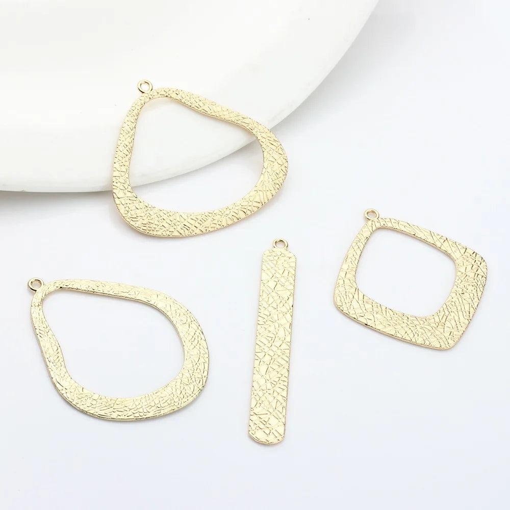 Triangle Bar-Type Hollow Charms Pendant 10pcs/lot DIY Necklace Jewelry Making