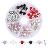 Crystal Heart Wing Charms Jewelry Making Kit DIY Earrings
