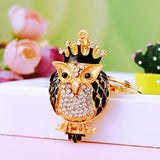 Crystal Owl Keychain Car Accessories Women Keychains Bag Pendants