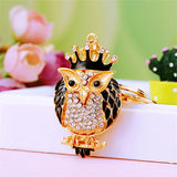 Crystal Owl Keychain Car Accessories Women Keychains Bag Pendants