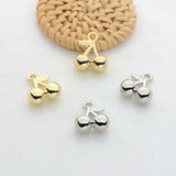 10pcs Mini Cherry Charms for DIY Jewelry Making