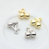 10pcs Mini Cherry Charms for DIY Jewelry Making