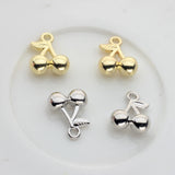 10pcs Mini Cherry Charms for DIY Jewelry Making