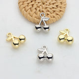 10pcs Mini Cherry Charms for DIY Jewelry Making
