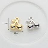 10pcs Mini Cherry Charms for DIY Jewelry Making