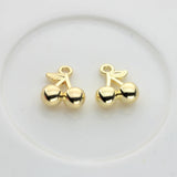 10pcs Mini Cherry Charms for DIY Jewelry Making