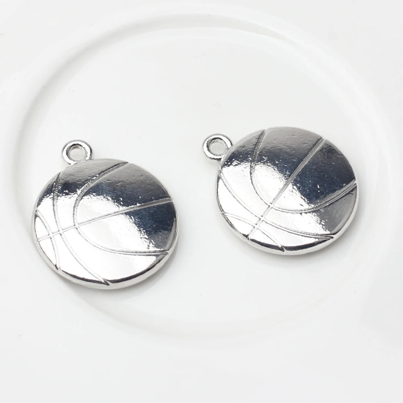 Zinc Alloy Basketball Football Coin Pendant 10PCS/lot DIY Necklace