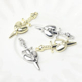 Zinc Alloy Longsword Skull Heart Pendant 10PCS/lot DIY Necklace Jewelry