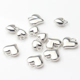10PCS Zinc Alloy Heart Charms Pendant for DIY Necklace Making