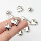 10PCS Zinc Alloy Heart Charms Pendant for DIY Necklace Making