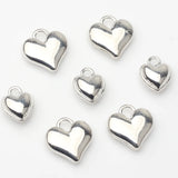 10PCS Zinc Alloy Heart Charms Pendant for DIY Necklace Making