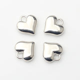 10PCS Zinc Alloy Heart Charms Pendant for DIY Necklace Making