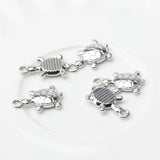 Zinc Alloy Turtle Charms 10pcs for DIY Necklace Making