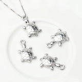 Zinc Alloy Turtle Charms 10pcs for DIY Necklace Making