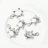 Zinc Alloy Turtle Charms 10pcs for DIY Necklace Making