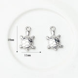 Zinc Alloy Turtle Charms 10pcs for DIY Necklace Making
