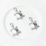 Zinc Alloy Turtle Charms 10pcs for DIY Necklace Making