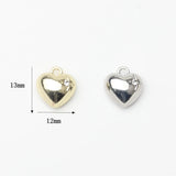 Zinc Alloy Electroplating Charms with Zircon Inlay 6PCS/lot