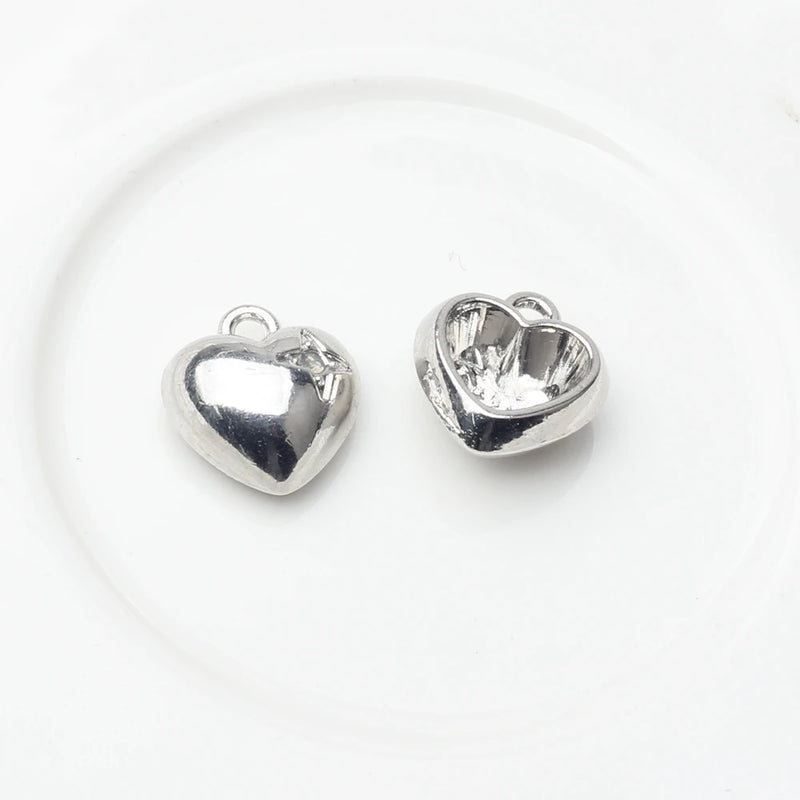 Zinc Alloy Electroplating Charms with Zircon Inlay 6PCS/lot