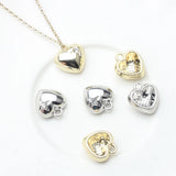 Zinc Alloy Electroplating Charms with Zircon Inlay 6PCS/lot