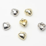 Zinc Alloy Electroplating Charms with Zircon Inlay 6PCS/lot
