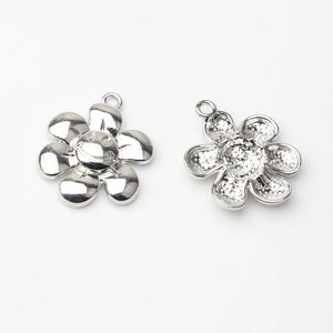 Smiley Face Flower Charms 10PCS/lot DIY Necklace Jewelry Making