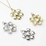 Smiley Face Flower Charms 10PCS/lot DIY Necklace Jewelry Making